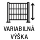 Variabilná výška interiérového oplotenia pre výrobné linky a predely skladov